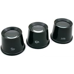 2.5x 5x 10x Eye Loupes Jewelers Stamp Coin Magnifiers