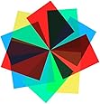 (Set of 12) Transparent Color Correction Gel Filter / Colored Overlays / Tinted Plastic Film Sheet, Full Page 8&frac12;" x 11"
