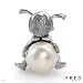 Fred! Made in France Charming Brand New Pendant With Genuine 9mm Freshwater Pearl 18K White Gold