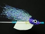 NEW FLIES Nuclee-r Holographic & Glow in Dark Pearlescent Croc-Hide Sinking Head Tube & Trolling Boogie Fly #146