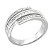 14k White Gold Round and Princess Cut Diamond Anniversary Ring/ Band (H-I, SI-I, 0.66 carat)