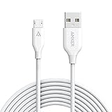 Anker PowerLine Micro USB ケーブル【高耐久ケブラー繊維】 急速充電 高速データ転送対応 数千回以上の折り曲げテスト Samsung、Nexus, LG、 Motorola、 Android スマートフォン他対応 (ホワイト 3.0m)