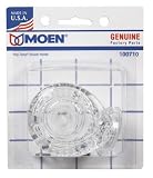 MOEN 100710 Knob Handle Kit for Posi-Temp Single Handle Tub/Shower Faucets, White with Chrome Insert