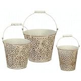 Vintage Metal Bucket (Set of 3)
