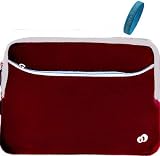 41bWaRyhdtL. SL160  Dell Inspiron Dual Pocket Microfiber Red Neoprene Sleeve Carry Case for Dell Inspiron Mini IM10 2863 10 Inch Netbook + Bonus Wristband