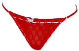 ToBeInStyle Womens Lace Thong w/ Ribbon Sewn Design