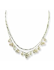 Sterling Silver Freshwater Cultured Pearl 16IN Necklace