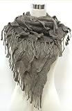 Ruffle and Tassle Soft Scarf Taupe Ruffle and Tassle Soft Scarf Taupe