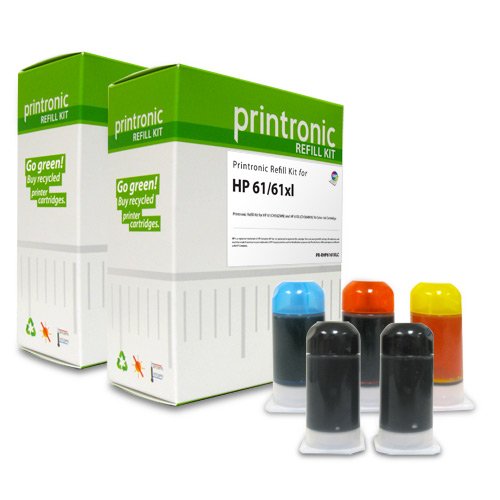 Printronic Refill Kit Combo Pack for HP 61 61xl black and HP 61 61xl
