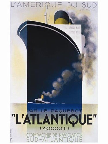 L'atlantique Art Poster PRINT A. M. Cassandre 19x24