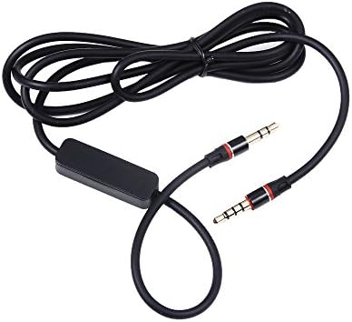 MaxLLTo™ BLK 3.5mm 1/8"Audio Cable Lead Car Aux Cord w MIC For Soul SL300 GG HD Headphone