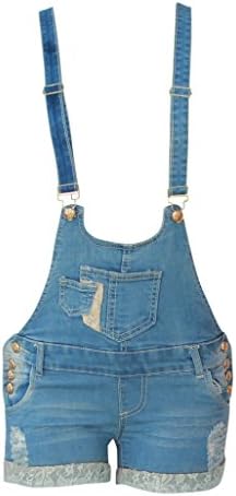 Flair Women's Fashion Jeans Short Overalls (Size 8)
