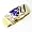 14K .75 CT Trillion Tanzanite & Diamond Band Size:6