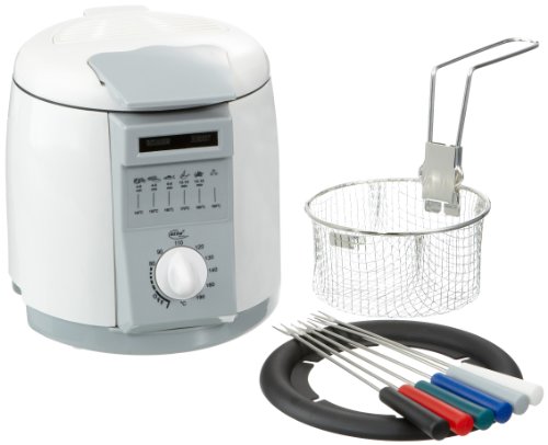 Elta FT101W/F Minifritteuse, 900W, mit Fondue