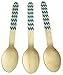 Perfect Stix Chevron Spoon 158 36-Blue Printed Wooden Spoons with Blue Chevron Pattern, 6
