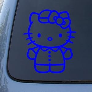 HELLO KITTY #2 - Vinyl Decal Sticker #A1400 | Vinyl Color: Blue