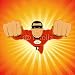 Wallmonkeys Peel and Stick Wall Decals - Comic-like Super-hero - Removable Graphic