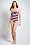 Collegiate Striped Halter Bathing Suit