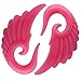 Angel Wings Glow in the Dark Pink Acrylic Earplugs (Sizes 3MM-12MM)
