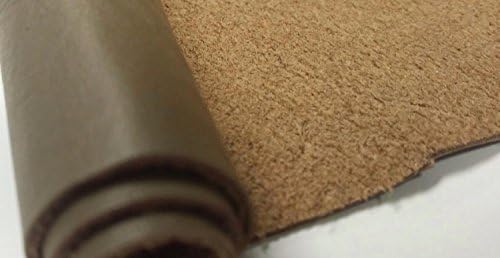 LEATHER HIDES - COW SKINS VARIOUS COLORS & SIZES (GREEN, 12 X 24 Inches 2 Square Foot)