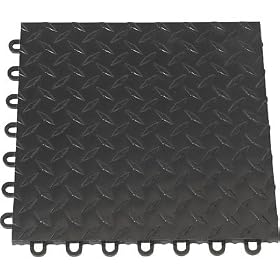 XFloor Interlocking Floor Expansion Kit - Diesel Black , 1Ft. x 1Ft. Ea., 10-Pk., Model# 654025 by Diamond Life