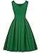 ACEVOG Women's Vintage Audrey Hepburn 50's Inspired Rockabilly Swing Cocktail Dress (XXL, Green)