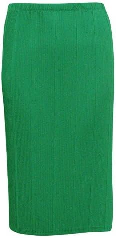 Plus Size Solid Pencil Skirt