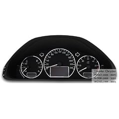 Tachodekorset Chrom f�r Mercedes Benz CLK-Klasse W208 nach Facelift (2000 - 2002)
