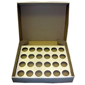 1 x Strong White 24 Cup Cake Cupcake Muffin Box & Tray