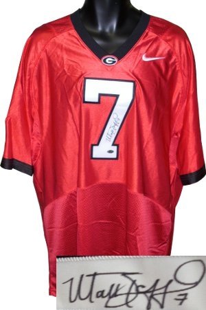 Matthew Stafford Autographed/Hand Signed Georgia Bulldogs Nike Red Jersey- Stafford Hologram