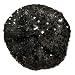 BLACK STRETCHY SHIMMERING SEQUIN TAMI BERET CAP HAT