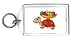 Keychain with balancing, carrying, turtle, animal, fruit