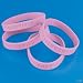 Lot of 24 Breast Cancer Rubber Sayings Bracelets Pink