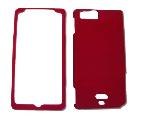 Motorola MB810 Droid X Rubberized Shield Hard Case Red