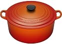 Le Creuset Cast Iron Round Casserole, Volcanic, 28 cm