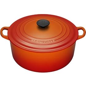 Le Creuset Cast Iron Round Casserole, Volcanic, 28 cm