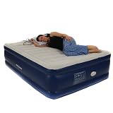 Smart Air Beds Platinum Full Raised Air Bed with Remote Control, Blue