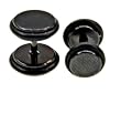 SURGICAL STEEL FAKE PLUG WITH ANODIZED BLACK 4g/5.0mm - Sold As A Pair