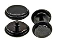 SURGICAL STEEL FAKE PLUG WITH ANODIZED BLACK 4g/5.0mm - Sold As A Pair