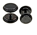 SURGICAL STEEL FAKE PLUG WITH ANODIZED BLACK 4g/5.0mm - Sold Individually
