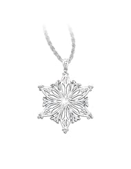 Unique As A Snowflake: Solid Sterling Silver Pendant With A Genuine Solitaire Diamond by The Bradford Exchange