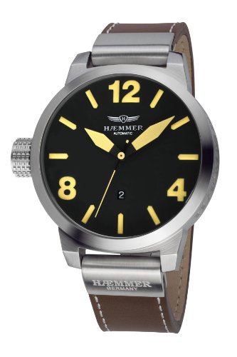 Haemmer Men's H-03 Giants Automatic Brown Leather Strap Watch