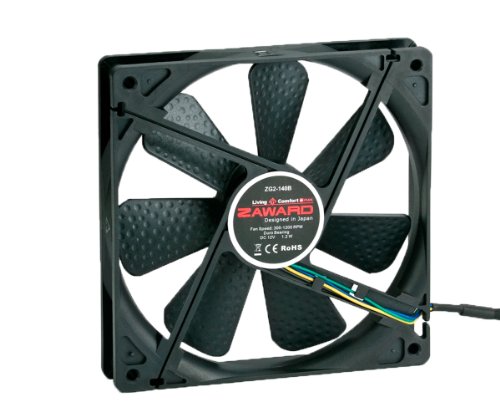 ZAWARD GII 140mm, PWM, Duro Bearing Fan ZG-140B Black
