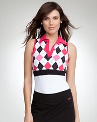 Golf Colorblock Polo Halter Top - BEBE SPORT