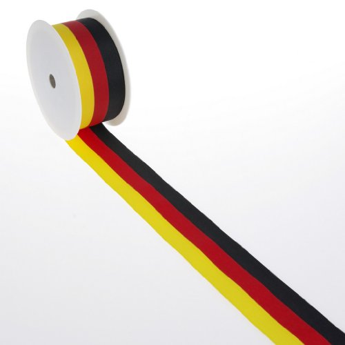 Nationalband “Deutschland” – schwarz, rot, gelb – 15 mm x 25 m – 2436 15 BRD