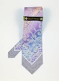 Phat Farm - Phat Farm Lavender, Pink and Blue Chevron Squiggle Tie