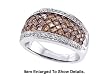 Nice 14k. Gold Genuine 1.50 ct.Cognac and White Diamond Ring