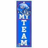 NCAA Kansas Jayhawks 4-by-13 Wood My Team Sign