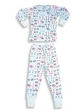 B. Steps - Infant Baby Boys Long Sleeved Cotton Pajamas, Lt.Blue, Multi