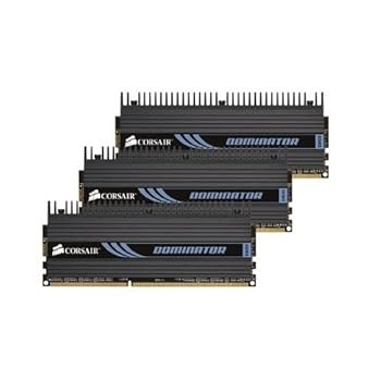 Corsair TR3X6G1600C8D Dominator 6 GB 3 x 2 GB PC3-12800 1600MHz 240-Pin DDR3 Core i7 Memory Kit